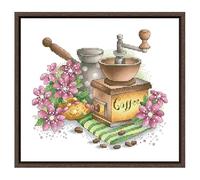 Lfynior Kit Per Punto Croce Prestampati Cucina 11CT Ricamo a mano 40cmX50cm Prestampati Schemi per Principianti Stampati Schemi Ricamare