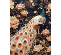 Lfynior Punto Croce Prestampato Pavone 14CT Fai da Te Kit da Ricamo 40cmX50cm Set per Ricamo Prestampato Completo Bambini Stampati Schemi Ricamare Decorazione da Parete di Casa Principianti