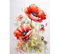 Lfynior Ricamo Punto Croce Kit Prestampato Fiore 14CT Set Ricamo 30cmX40cm Prestampati Schemi per Principianti Stampati Schemi Ricamare