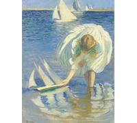 LFYNIORS Punto Croce Kit Da Ricamare Famoso Dipinto Ad Olio，Barca A Vela 14Ct Prestampati Kit Di Ricamo Schemi Per Principianti Stampati Schemi Ricamare Decorazione 80x100cm