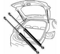 LFZDFSD Asta di Supporto del Bagagliaio della portiera Posteriore dell'auto per Audi A4 B6 Sedan (8E2) 2000-2004(OEM:4B5827552F)-29.8cm Asta di Supporto della Molla a Gas dell'ammortizzatore