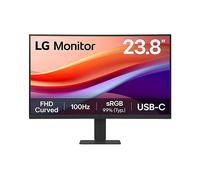 LG Monitor 24U421A - Curvo FHD 1080p VA 24", 100Hz, 5ms, Display desktop per computer, modalità Flicker Safe & Reader, USB-C, HDMI, nero opaco