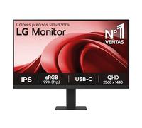 LG 24U631A-B - Schermo PC desktop da 24" - Pannello IPS risoluzione QHD (2560x1440), 5ms 100Hz, HDR 10, sRGB 99% (CIE1931), inclinabile, HDMI 2.0, USB-C (15W)