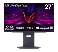 LG 27GX700A-B Ultragear QHD (2560 x 1440) Display da gioco OLED, 280 Hz, 0,03 ms, NVIDIA G-Sync, AMD FreeSync Premium Pro, VESA DisplayHDR TrueBlack500, fino a DCI-P3 99,5%, HDMI 2.1, nero