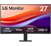 LG 27U421A Monitor 27" Full HD Curvo, HDR 10, 100Hz, USB-C (15W), HDMI, Uscita Cuffie, 1920x1080, sRGB 99%, Schermo Antiriflesso, Reader Mode, Flicker Safe, Nero