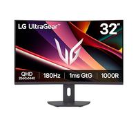 LG 32G600A-B Monitor da Gioco Curvo Ultragear QHD (2560 x 1440), 180 Hz, 1 ms, AMD FreeSync, HDMI, DisplayPort, Supporto regolabile, Inclinazione/Alta/Girevole, Nero
