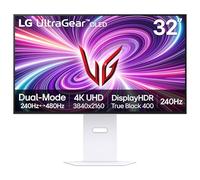 LG 32GS95UV Ultragear OLED Monitor da gioco, UHD, 240Hz, 0,03 ms, DisplayHDR, True Black 400, AMD FreeSync Premium Pro NVIDIA G-Sync HDMI 2.1 DisplayPort, inclinazione, altezza, supporto girevole