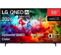LG 55QNED72B6B TV QNED, SMART TV, 55 ", Mini LED, UHD 4K, Processore α7 Gen 9 AI Processor 4K, Nero, Classe E