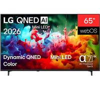 LG 65QNED72B6B TV Mini LED, SMART TV, 65 ", Mini LED, UHD 4K, Processore α7 Gen 9 AI Processor 4K, Nero