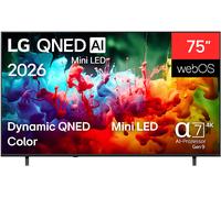LG 75QNED72B6A TV QNED, SMART TV, 75 ", Mini LED, UHD 4K, Processore α7 Gen 9 AI Processor 4K, Nero