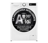 LG D4R3009NSWB Lavasciuga 9/6kg AI DD, Classe D, 1400 giri, Vapore, Eco Hybrid