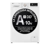 LG D4R7011TSWG Lavasciuga 11/6kg AI DD, Classe D, 1400 giri, TurboWash 360, Vapore, Wi-Fi