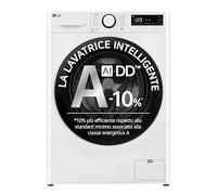 LG F2R3S08NSWB Lavatrice 8kg AI DD, Classe A-10%, 1200 giri, Vapore, AI Wash