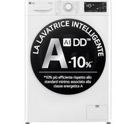 LG F4R3710NSWW Lavatrice 10kg AI DD, Classe A-10%, 1400 giri, Autodosaggio,Wi-Fi