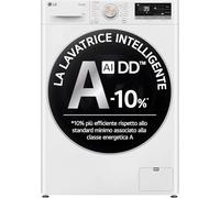 LG F4R7010TSWG Lavatrice 10kg AI DD, Classe A-10%, 1400 giri, TurboWash, Vapore