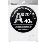 LG F4R9009TPWC Lavatrice 9kg AI DD, Classe A-40%, 1400 giri, TurboWash, Vapore