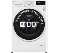 LG AI DD™ | Steam™ Lavatrice slim 7kg, Bianco, D, Lavaggio a vapore Allergy Care | Agitatori in acciaio inox | Cestello a bolle - F2WV3S7SHE Bianco