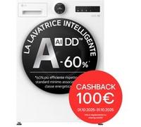 LG AI DD™ | TurboWash™360° | Steam+™ | Smart Pairing™ | ThinQ™ Lavatrice 9kg, Bianco, A, Serie X9|Easy Circle Control|Microplastic Care - F4X9009TWCE Essence White (Glossy)