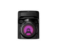 LG XBOOM RNC2, altoparlante di grande potenza, 80 W, la bestia, 2 altoparlanti, Bluetooth 4.2, USB, collegamento ausiliario RCA, illuminazione a LED e ingressi per microfono, grigio scuro