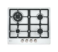 LG CBGZ2414S Piano cottura a gas 60cm, 8,5kW, 4 bruciatori, Griglie in ghisa, Piatto inox