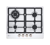 LG CBGZ2414S Piano cottura a gas 60cm, 8,5kW, 4 bruciatori, Griglie in ghisa, Piatto inox