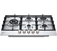 LG CBGZ3016S Piano cottura a gas 75cm, 11,5kW, 5 bruciatori, Griglie in ghisa, Piatto inox