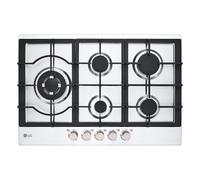 LG CBGZ3016S Piano cottura a gas 75cm, 11,5kW, 5 bruciatori, Griglie in ghisa, Piatto inox