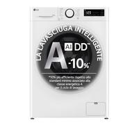 LG D2R3S08NSWW Lavasciuga slim 8/5kg AI DD, Classe E, 1200 giri, AI Wash, Vapore
