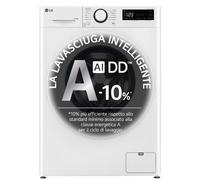 LG D4R3009NSWW Lavasciuga 9/6kg AI DD, Classe D, 1400 giri, Vapore, Eco Hybrid