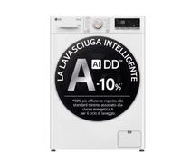 LG D4R7011TSWG Lavasciuga 11/6kg AI DD, Classe D, 1400 giri, TurboWash 360, Vapore, Wi-Fi
