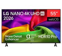 LG ELECTRONICS 55NU800B6LA TV LED, SMART TV, 55 ", UHD 4K, Processore α7 Gen 9 AI Processor 4K, Nero
