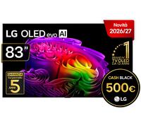 LG OLED evo AI 83 pollici Serie G6 OLED83G64LW, Smart TV 4K, Staffa a muro inclusa, Hyper Radiant Color, Reflection Free Premium, Dual AI Engine, Dolby Vision & Atmos, VRR e G-Sync 4K@165Hz, 2026