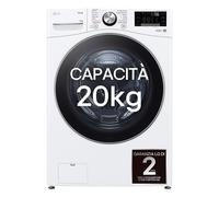 LG F0P3020TSWC Lavatrice capacità XL 20kg AI DD™ Serie P3, Classe B, 1000 giri, TurboWash 360, Vapore, Wi-Fi, White