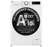 LG F2R3S09NSWB Lavatrice 9kg AI DD, Classe A-10%, 1200 giri, Vapore, AI Wash