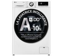 LG F2R7S09TSWC Lavatrice 9kg AI DD, Classe A-10%, 1200 giri, TurboWash, Vapore,Wi-Fi