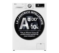 LG F2R7S09TSWC Lavatrice 9kg AI DD, Classe A-10%, 1200 giri, TurboWash, Vapore,Wi-Fi