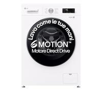 LG F4NX1008NWK Lavatrice smart 8kg, Classe A, 1400 giri, 6 Motion, Allergy Care, Bianca