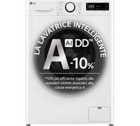 LG F4R3010NSWW Lavatrice 10kg AI DD, Classe A-10%, 1400 giri, Lavaggio a vapore