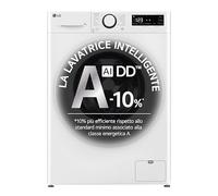 LG F4R5009TSWW Lavatrice 9kg AI DD, Classe A-10%, 1400 giri, TurboWash, Vapore