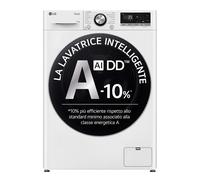 LG F4R7011TSWC Lavatrice 11kg AI DD, Classe A-10%, 1400 giri, TurboWash, Vapore