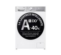 LG F4R9009TPWC Lavatrice 9kg AI DD, Classe A-40%, 1400 giri, TurboWash, Vapore