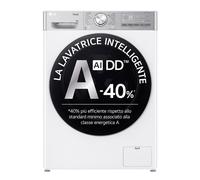 LG F4R9009TPWC Lavatrice 9kg AI DD, Classe A-40%, 1400 giri, TurboWash, Vapore