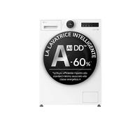 LG Lavatrice 9kg Next AI DD™ Serie X9 Classe A-60% 1400 giri, Easy Circle Control, Wi-Fi, AI Wash, Vapore antipiega White - F4X9009TWCE White