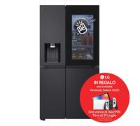 LG InstaView GSXE91EVAD Frigorifero Side-by-Side Door-in-Door, Classe D, 628L, Wi-Fi, Senza allaccio, UVnano, Black Steel