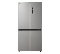 LG GMM41MSBEM Frigorifero 4 porte Slim, Classe E, 474L, Total No Frost con Multi Air Flow, Cassetto Zero Gradi Convertibile Fresh Switch, Ripiani in vetro temperato, Illuminazione LED, Silver