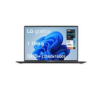 LG Gram 16Z90R-G.AD75F - PC portatile 16" 1199g, schermo IPS QHD+ formato 16:10, Intel® Evo™ i7-1360P, RAM 32GB, SSD 512GB NVMe, Intel Iris XE Graphics, Thunderbolt™ 4, Windows 11, tastiera AZERTY,