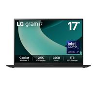 LG Gram 17Z90T-G.AD88A1 laptop Intel Core Ultra 7 255H Ultraportatile 43,2 cm (17 ) 2.5K 32 GB LPDDR5x-SDRAM 1 TB SSD Wi-Fi 7 (802.11be) Windows 11 Home Nero - Nouvo