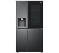 LG GSXB90MCDE Stand Side-by-Side Kombination, 91,3 cm breit, 635 L, Craft Ice, Eis-, Crushed Ice- und Wasserspender, Festwasseranschluss, WLAN, Matte Black