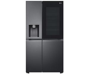 LG GSXB90MCDE Stand Side-by-Side Kombination, 91,3 cm breit, 635 L, Craft Ice, Eis-, Crushed Ice- und Wasserspender, Festwasseranschluss, WLAN, Matte Black