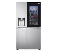 LG GSXV90BSDE, classe E, 635 L, Side by Side Frigorifero, InstaView, Total NoFrost, DoorCooling+, LINEARCooling, tecnologia UV Nano 91,3 x 73,5 x 179 cm, acciaio spazzolato argento
